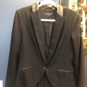 Rag and Bone Tuxedo Blazer Gold  button.  leather
